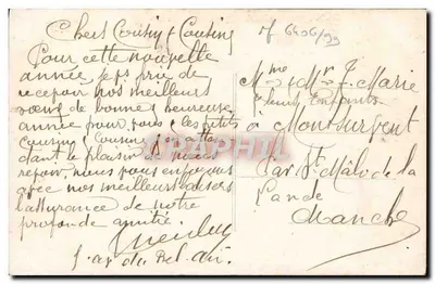 Paar — Frohe Neujahr 1917 — H. C. (Verlag) — Rückseite