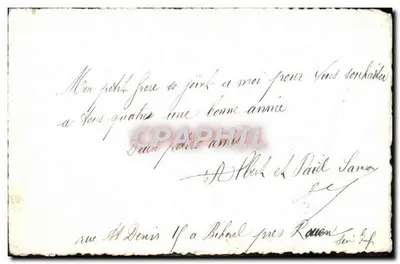 Dos pequeños amigos que piensan en usted — Feliz Año 1915 — H. y P. L. — Reverso