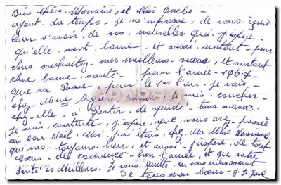 Bukiet róż — zimowy krajobraz z domem — Szczęśliwy Nowy Rok — Rewers