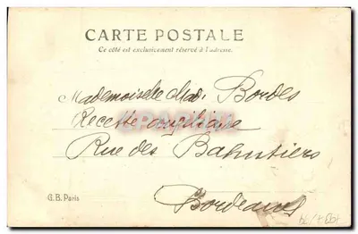Stara pocztówka Fantazja Kobieta — Rewers