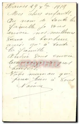 Menina segurando um grande número 1 — Boa Ano — editor anônimo, número de série não visível — Verso