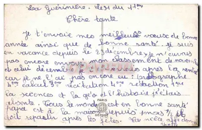 Zimowy krajobraz z mostem — 'Bonne Année' — wydawca nieodczytalny — Rewers