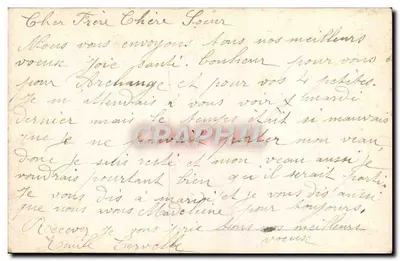 Mulher de pele de animal segurando um visco — Boa Ano — Editor desconhecido, n° 497 — Verso