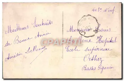 Retrato de homem com buquê — Boa Ano 527 — Verso