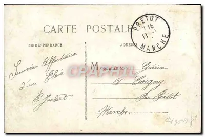 Mężczyzna z bukietem — 'Kwitnąca Rok 1912' — wydawca nie widoczny — Rewers