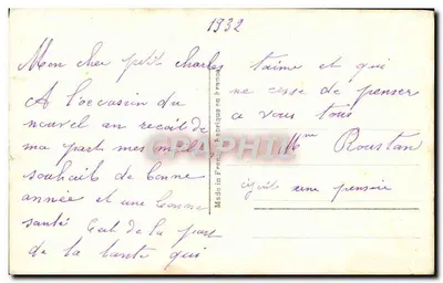Junge Mann in Anzug — hält einen Blumenstrauß — Verlag REX n°2260 — Rückseite