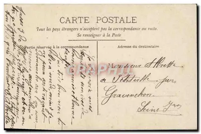 Homem com bigode — com buquê e cartão de vœux — CIRCE n°4250 — Verso