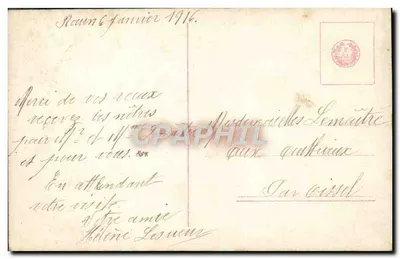Mujer en piel sosteniendo un ramo de flores — Buen Año y Feliz — editor desconocido — Reverso