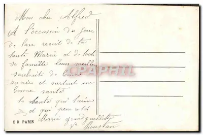 Casal em traje de festa — Boa Ano — Lumière, n° 8003 — Verso