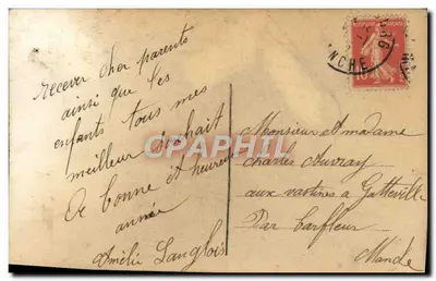 Rodzina — Wesołych Świąt Nowego Roku — D.K. n° 9374 — Rewers