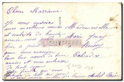 Młody chłopiec z różami — kartka życzeń — REX 1739 — Rewers