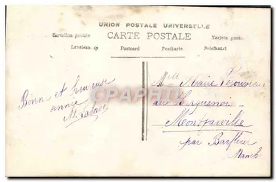 Mulher jovem — diante de um templo com colunas — editor desconhecido, n° 338 — Verso