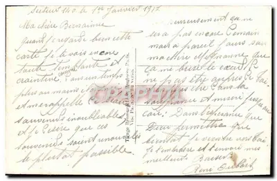 Soldado y joven mujer — deseo de felicidad para el año — Gloria, n°82 — Reverso