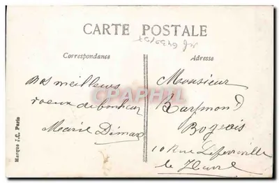 Giovane donna in abito a motivi — Buon anno — Marchio J.C. Parigi n°6344 — Verso