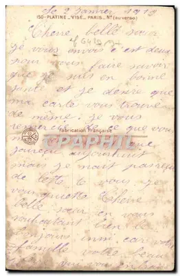 Stara pocztówka Fantazja Człowiek Żołnierz Militaria — Rewers
