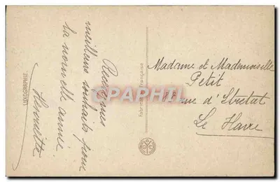 Bonne Année — scena zimowa z rodziną — wydawca Luxographie, nr 104 — Rewers