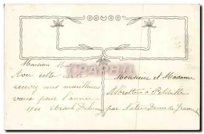 Bukiet chryzantem — Dobre Nowe Roky — Wydawca: P. Béguin, nr 2694 — Rewers
