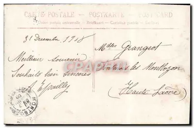 Jovem homem com buquê — Feliz Ano — editor anônimo, n° 4043 — Verso