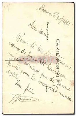 Galhos de larch — Ano Novo — Harel Jacot, edit. Paris — Verso