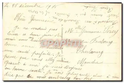Bom Ano — motivos florais e retratos femininos — REX 629 — Verso