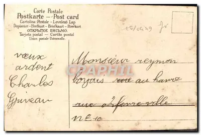 Cartolina d'epoca Cartolina d'epoca Bambino con trifogli — Verso