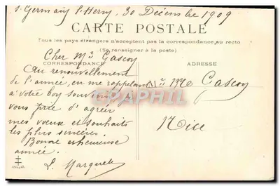 Jeune fille en hiver — scène de neige avec édifice — éditeur non visible — Verso