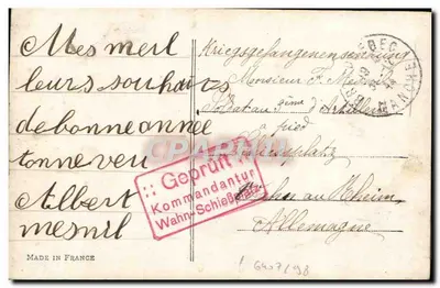 Vaso de violetas — Boa Ano — Mésange, n°100 — Verso
