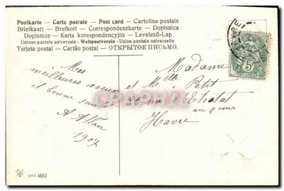 Landscape leśny — Wesołych i szczęśliwych Świąt — wydawca P.A.T. seria 6553 — Rewers