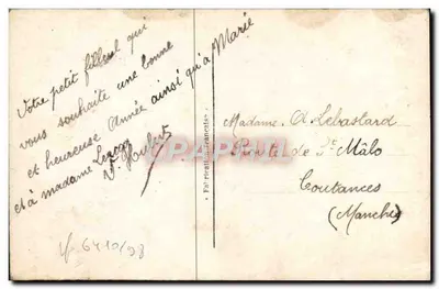 Bukiet róż — Wesołych Świąt — Wydawca: Bonnechasse, n° 2083 — Rewers