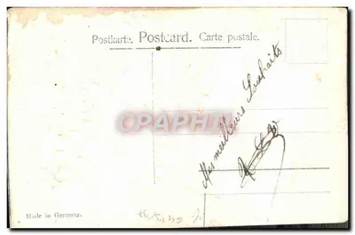 Flores azuis e violetas — Boa Ano — Carta postal alemã — Verso