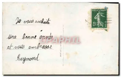 Dwoje dzieci w strojach narodowych — Alzacja — wydawca Borine Arnacé — Rewers