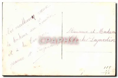 Jovem mulher com chapéu de penas — Boa Ano — Dix Paris 2190 — Verso