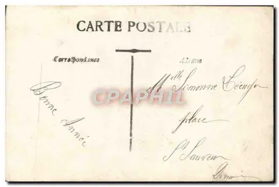 Homem de terno segurando um buquê — 'Bom Ano' — J.C. Paris, n° 2241 — Verso