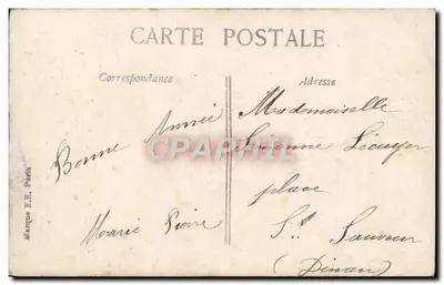 Dziewczynka w stroju marynarki — Wesołych Świąt — Marke E.R. Paris n°2349 — Rewers