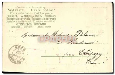Viooltjes — Gelukkig nieuwjaar 1908 — uitgever niet zichtbaar — Achterkant