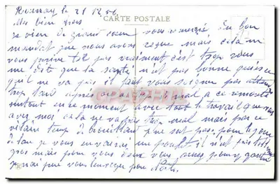 Aldeia nevada — casa com telhado nevado e caminho — texto 'Boa Ano' — editor desconhecido — Verso