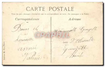 Charrette à fleurs — scène champêtre avec oiseaux — Édition E. L., Paris — Achterkant