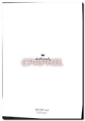 Carta de boas-vindas de Natal — decoração de guirlanda e lenço — Hallmark Cards Inc. n°533 CWF 14-5 — Verso