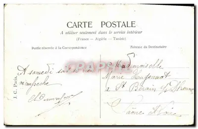 Déjeuner sur l'herbe — scène de couple sous un arbre — éditeur J.C. Paris — Rewers