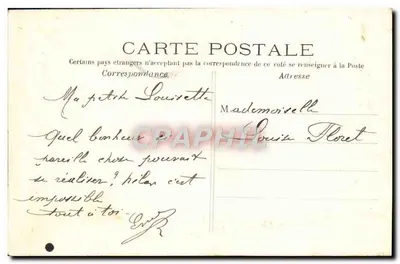 Partita di Pesca — Siquette — Leformand Neuvilly — Verso