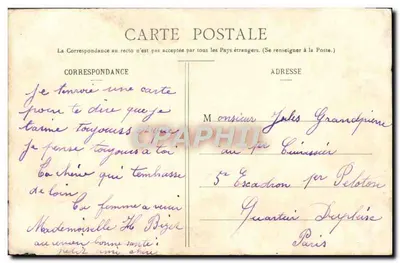 Le Troupière galant — scène de troubadour et femme au bord d'un cours d'eau — Phototype A. BENÉTEZ & CIE, Nancy — Rewers