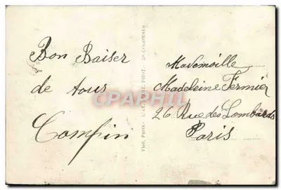 Poussins et œufs dans un nid — décor floral — éditeur FURIA n° 553 — Verso