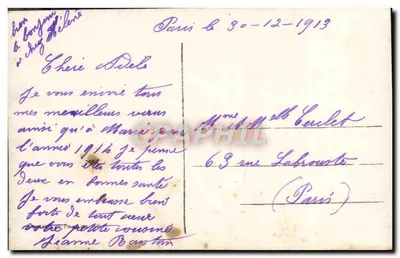 Bouquet de gui — com estribos e fita — editor Keinnet, n° 2554 — Verso