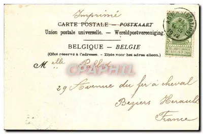 Anvers — Entrada de um Steamer com remoção — Y. Debavennier, n°55 — Verso