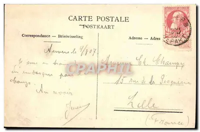 Anvers — Antes da partida para o Congo — A bordo do 'Anversville' — G. Hermans, éd., Anvers, N. 664 — Verso