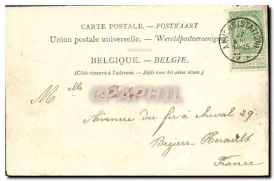 Monumento do Burgomestre De Wael — Antuérpia — G. Hermans, Ed., Antuérpia, N° 59 — Verso
