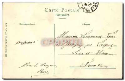 Ostende — O Grande Hotel Continental — Editor V.G., 42 av. Midi, Bruxelas — Verso
