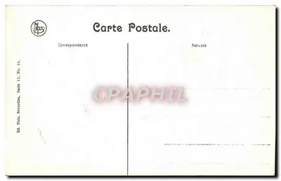 Bruges — A estação — Ed. Nels, Bruxelas, Série 12, No. 18 — Verso