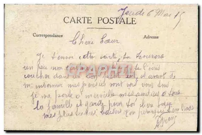 Pervyse (Belgia) — Zniszczone domy po bombardowaniu — Wojna 1914 — Rewers
