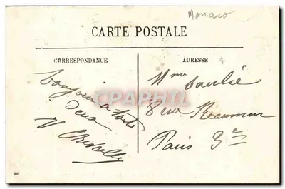 Monte-Carlo — Widok na morze w kierunku Roquebrune — LL, nr 111 — Rewers